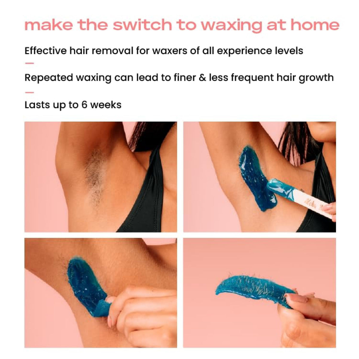 KoluaWax removable silicone pot lifted out to show easy cleanup advantage