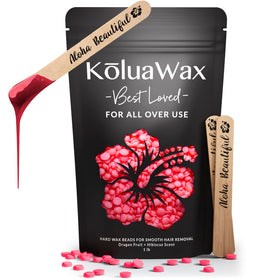KoluaWax front packaging showing 1 lb beads and scent benefit