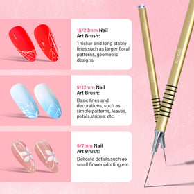 Komall brushes with gel polish demonstrating smooth application benefit