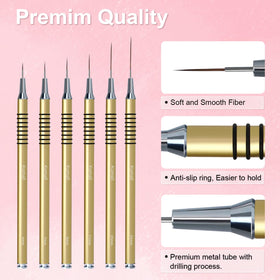 Komall ferrule double clamp detail showing secure bristle hold and durability