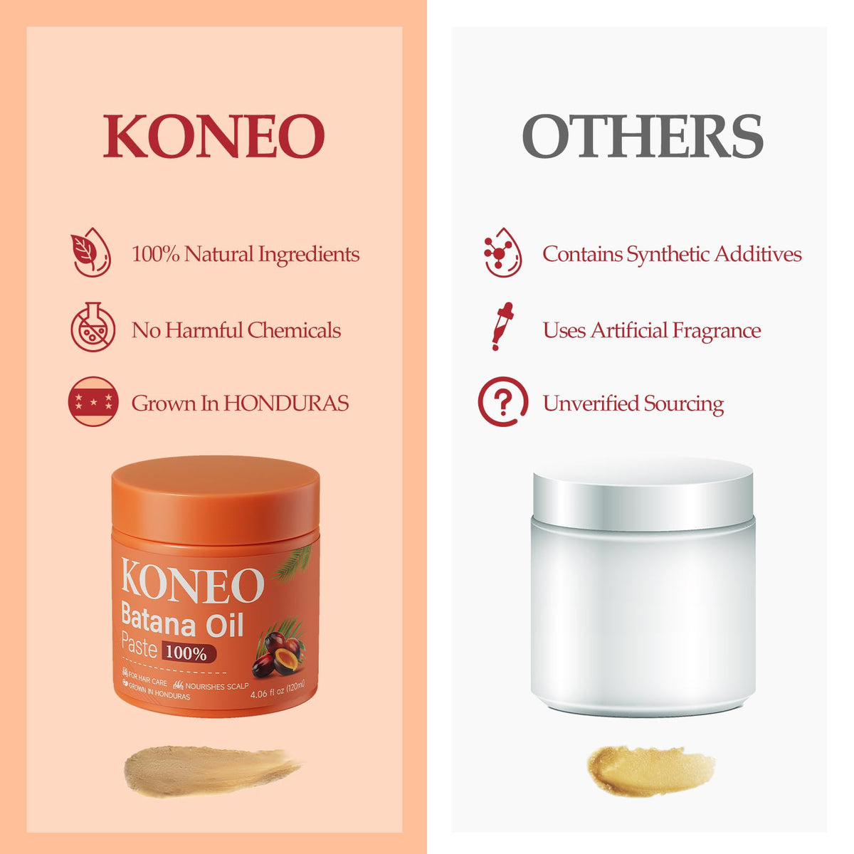 KONEO being applied along hair strands to reduce breakage and add shine
