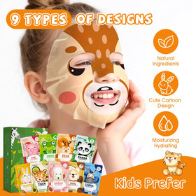 KONEUK close-up of nine animal face designs for playful party visuals