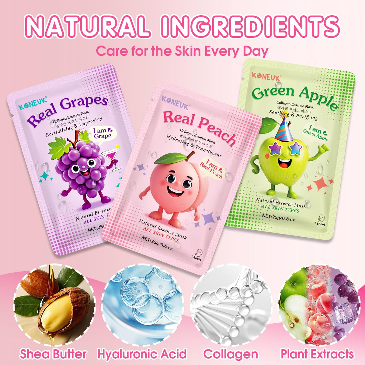 KONEUK cute fruit cartoon packaging that appeals to kids and makes gifting easy