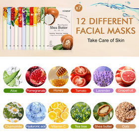 KONEUK close-up of sheet mask texture showcasing smooth collagen material and hydration