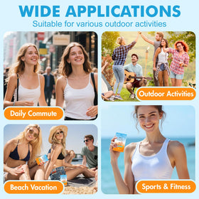 KONEUK group sharing packets at picnic highlighting convenient single‑use and family protection