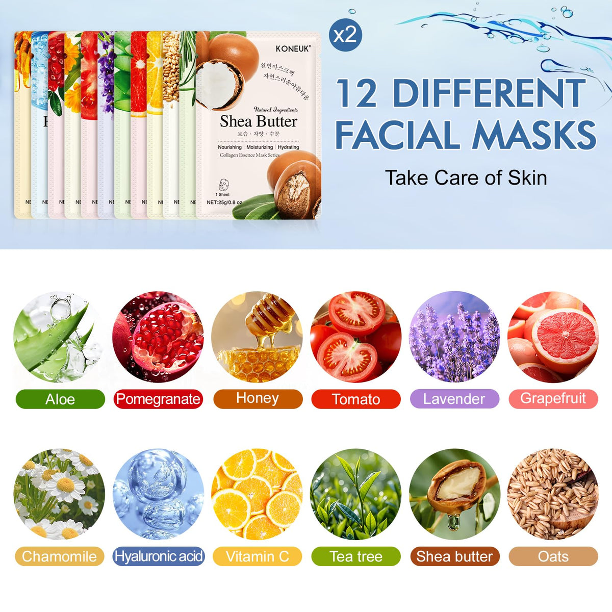 KONEUK sheet mask texture close-up showing soft mask fabric and nourishing essence