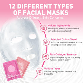 KONEUK close-up of mask sheet texture soaked in collagen essence for hydration