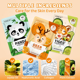 KONEUK sheet mask close detail around eyes and nose for secure fit and effective coverage