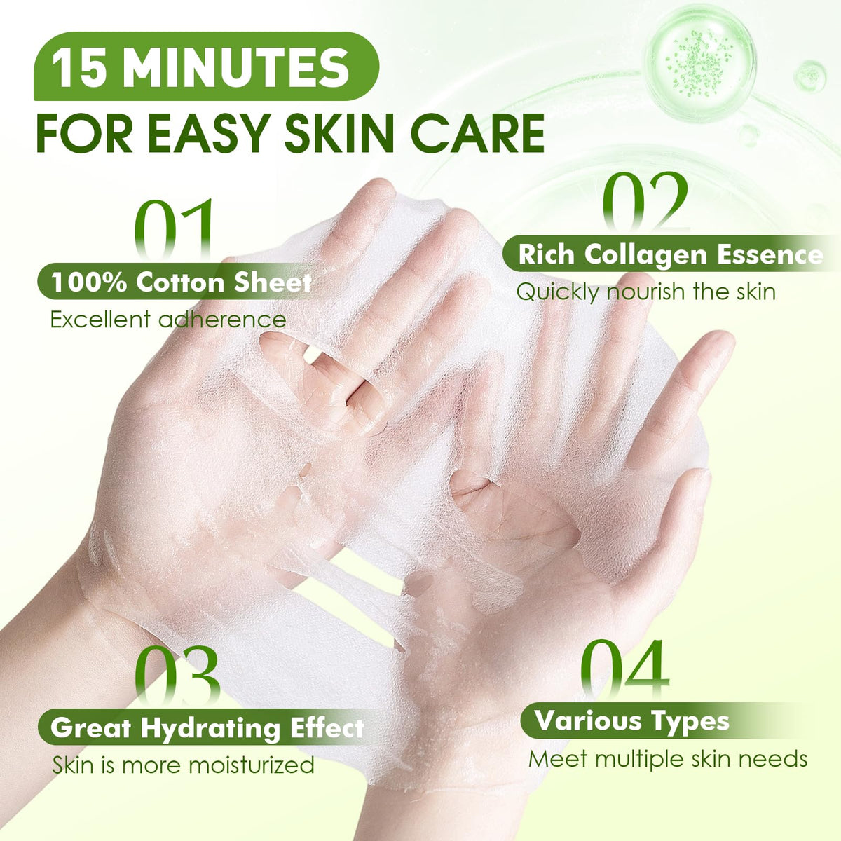 KONEUK mask sheet texture close-up illustrating hydrating serum