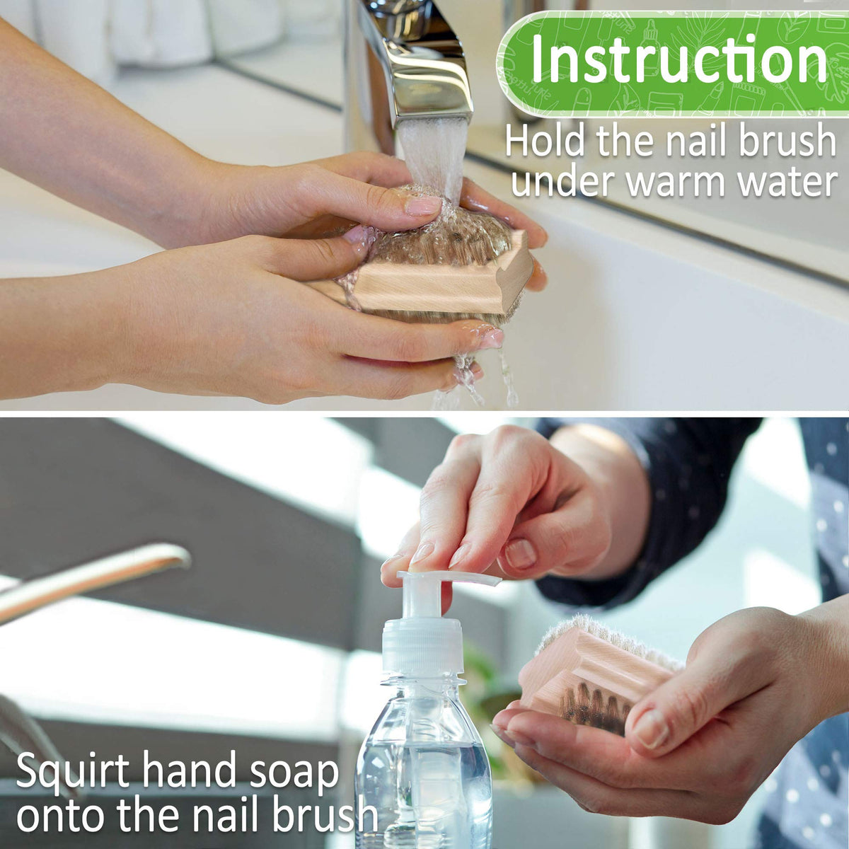 KONEX brush held in hand demonstrating compact size and handling benefit