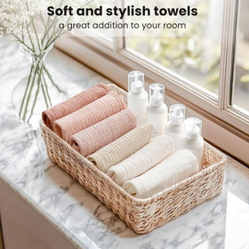 Konssy six muted colors laid flat showing variety and organized rotation option