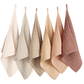Konssy face cloths front pack showing six cloths and benefits