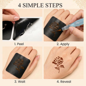 Koogel refillable nylon-tip pen and stencil edge detail for controlled line work