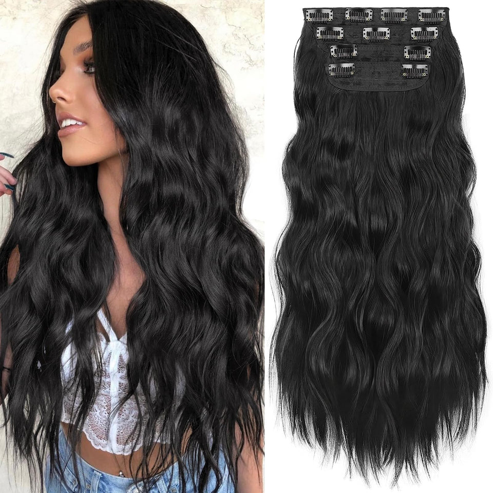 KooKaStyle front packaging showing 24-inch black extensions and benefits