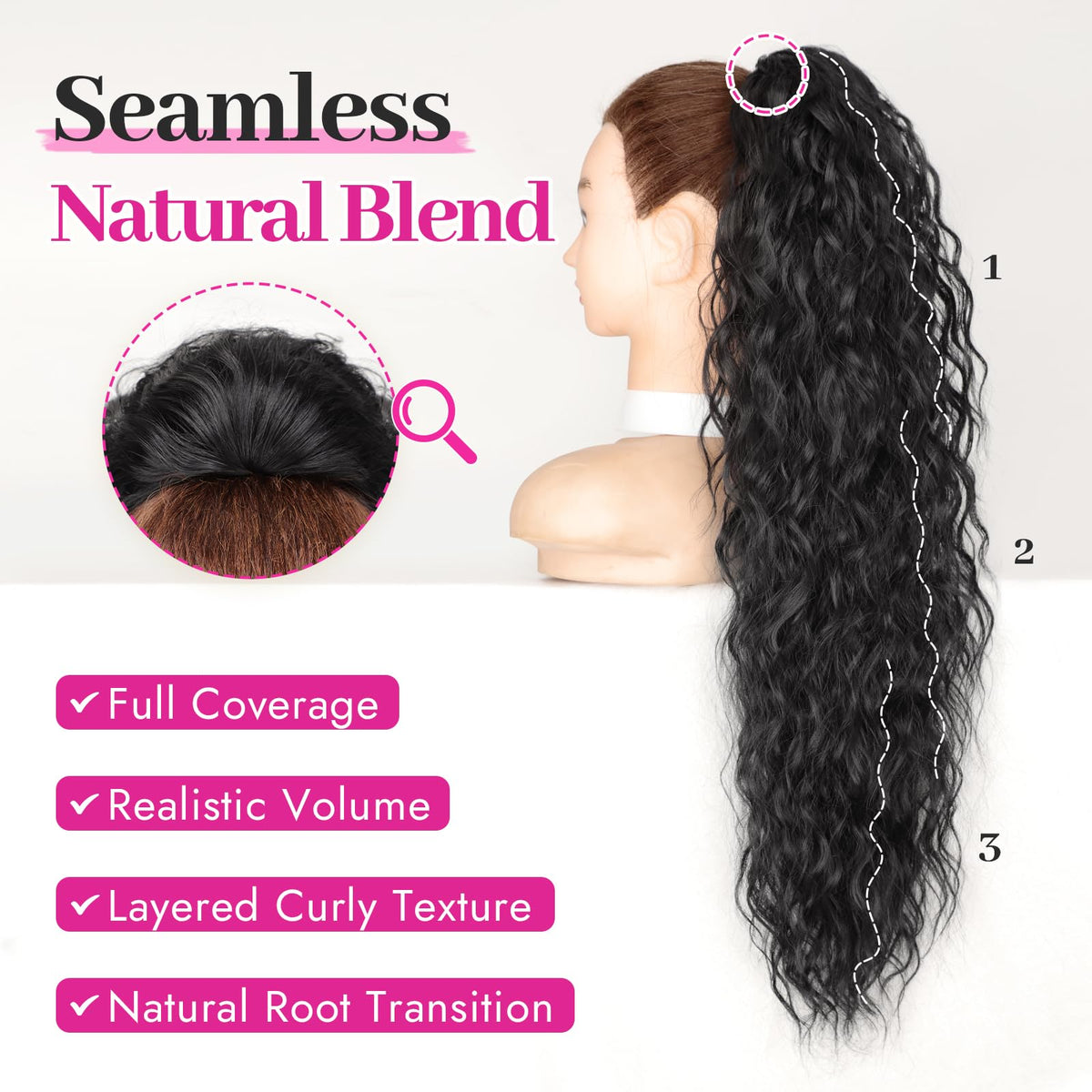 KooKaStyle gym-ready ponytail showing sweat-resistant active comfort benefit
