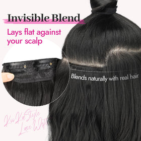 KooKaStyle model wearing extensions showing instant fuller hair