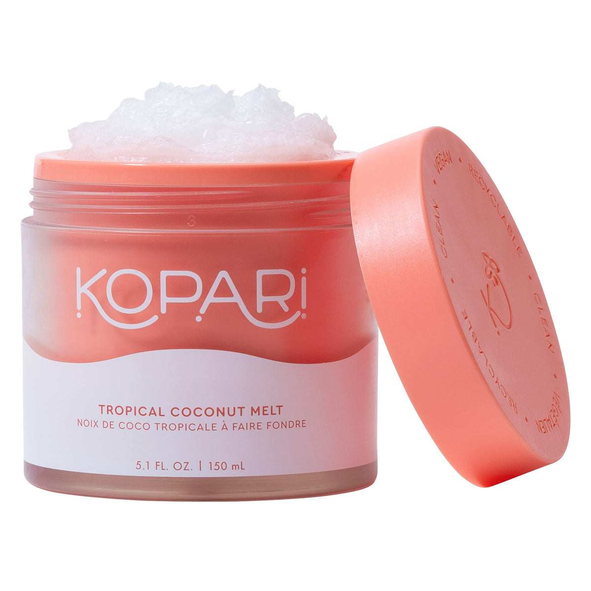 Kopari front jar packaging showing brand and tropical label benefit