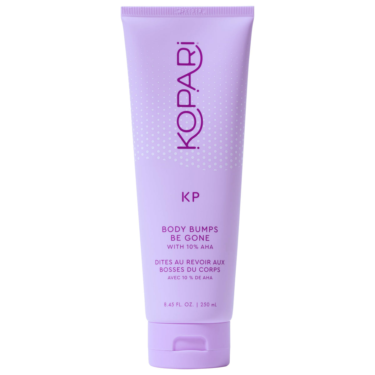 Kopari front tube of KP Body Bumps Be Gone showing clear product name and size, encouraging purchase