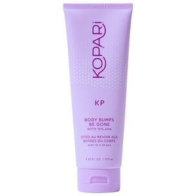 Kopari front tube of KP Body Bumps Be Gone showing clear product name and size, encouraging purchase