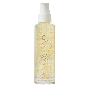 Kopari bottle front view showing elegant packaging and glow benefits