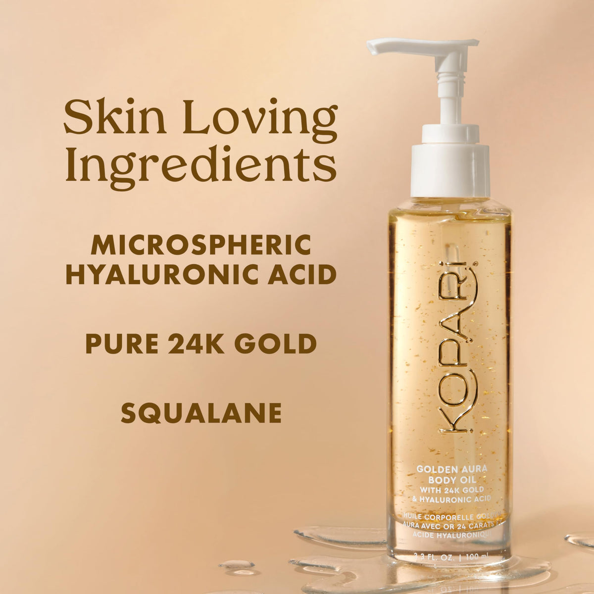 Kopari product label and ingredient callouts highlighting nourishing oils