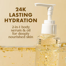 Kopari oil pouring to show lightweight texture and fast absorption