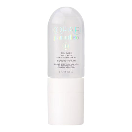 Kopari front packaging showing SPF 30 and coconut cream scent benefit