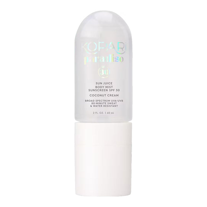Kopari front packaging showing SPF 30 and coconut cream scent benefit