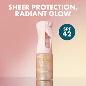 Kopari mist spraying from bottle for even coverage and quick application benefit