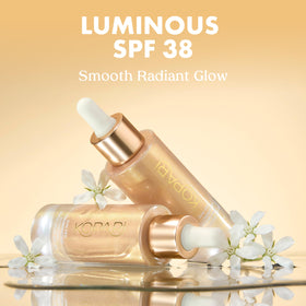 Kopari texture close-up highlighting smooth, buildable glow