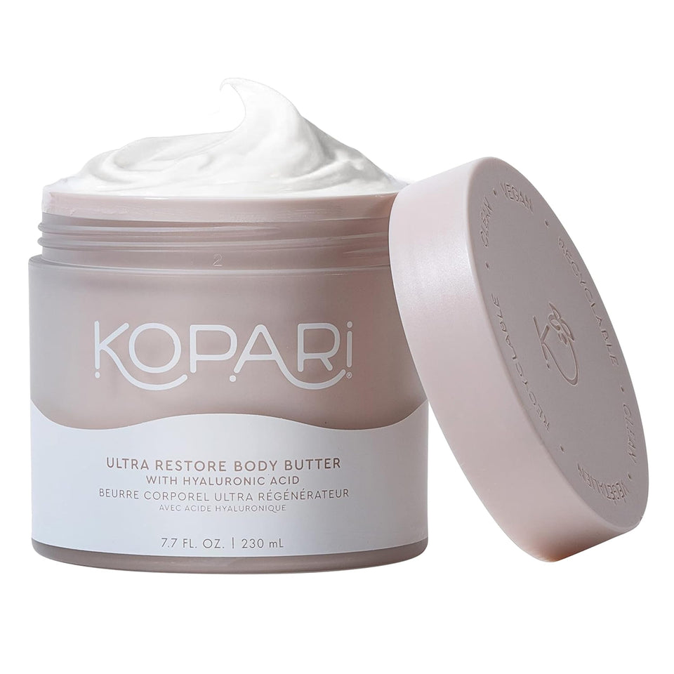 Kopari front tub showing product packaging and net weight