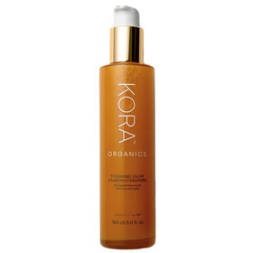 KORA Organics front packaging showing turmeric glow cleanser benefits