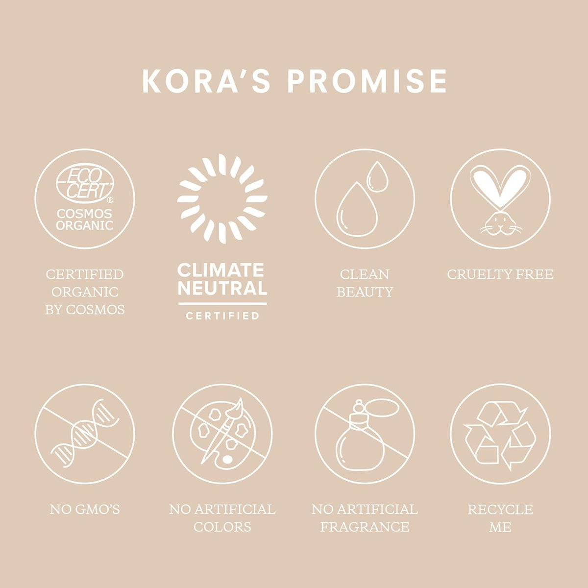 KORA Organics applying mask on hand to demonstrate gentle polish
