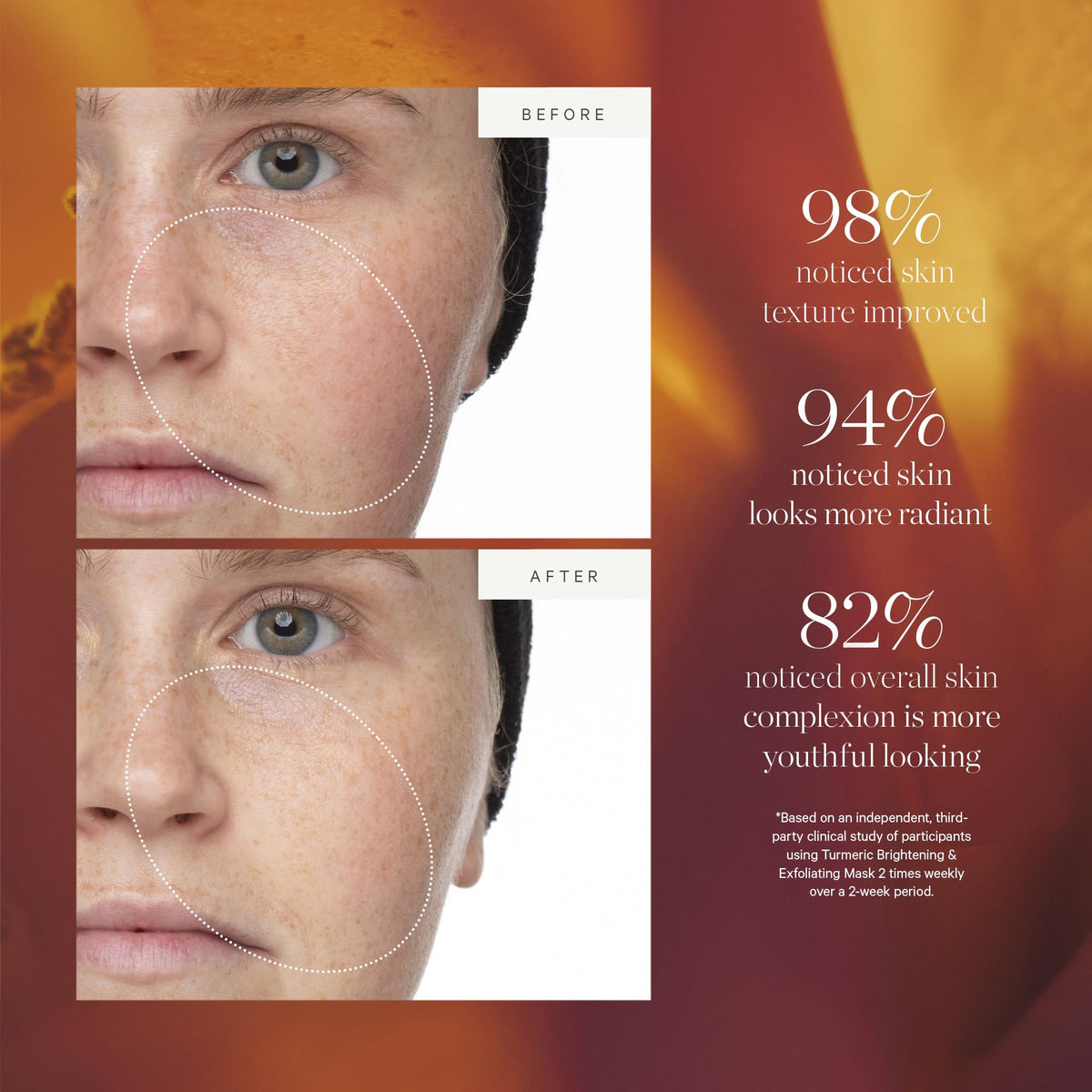 KORA Organics close-up of rosehip seed exfoliants for smoothness