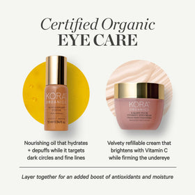 KORA Organics oil texture close-up highlighting lightweight, nourishing finish