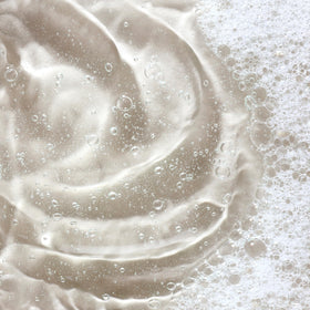 KORA Organics pump dispensing soft foam demonstrating gentle cleanse