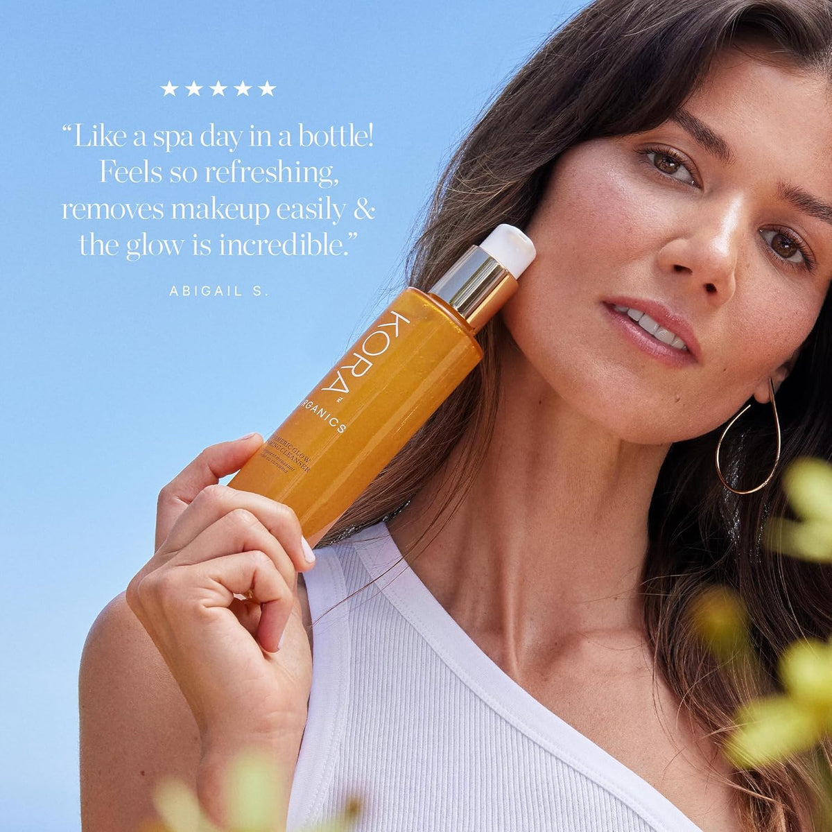 KORA Organics on bathroom shelf lifestyle suggesting daily ritual