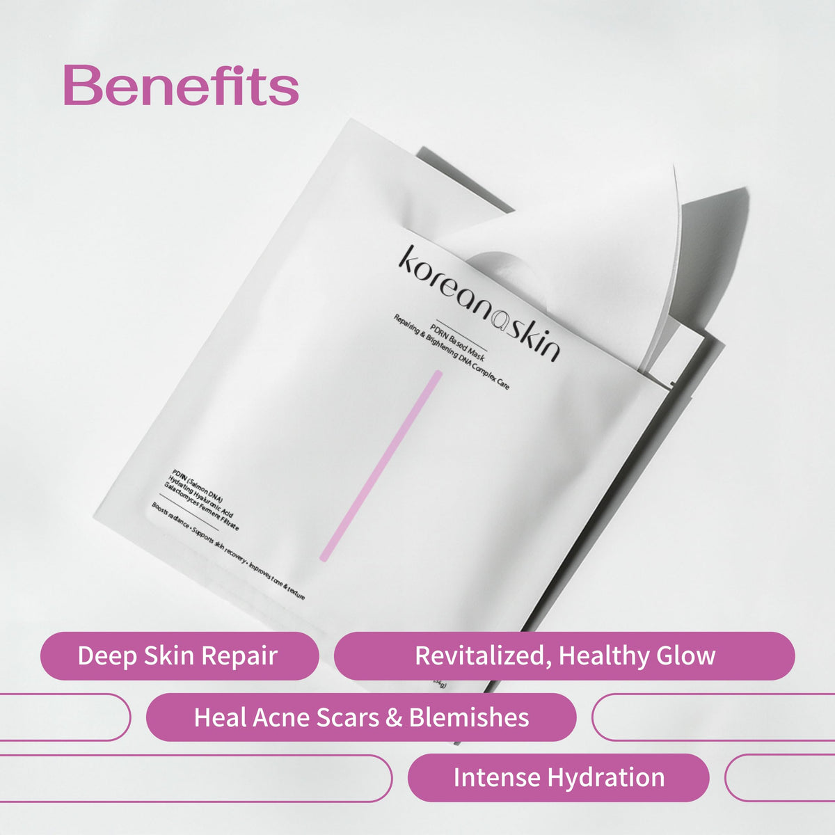 Koreana Skin hydrogel sheet close-up revealing silky material for better absorption