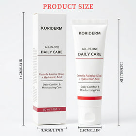 Koriderm in a bathroom routine setting showing effortless daily use benefit
