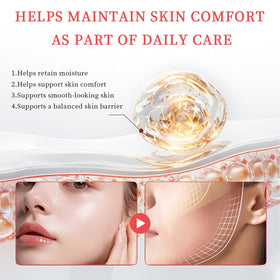 Koriderm cream texture close-up illustrating lightweight, quick-absorbing feel