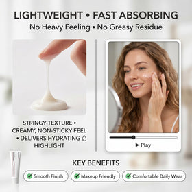 Koriderm cream dispensed on hand demonstrating easy application and hydration