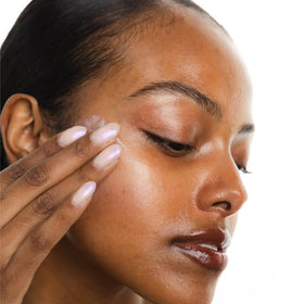 KORRES application on skin showing even blend and non-greasy protective finish