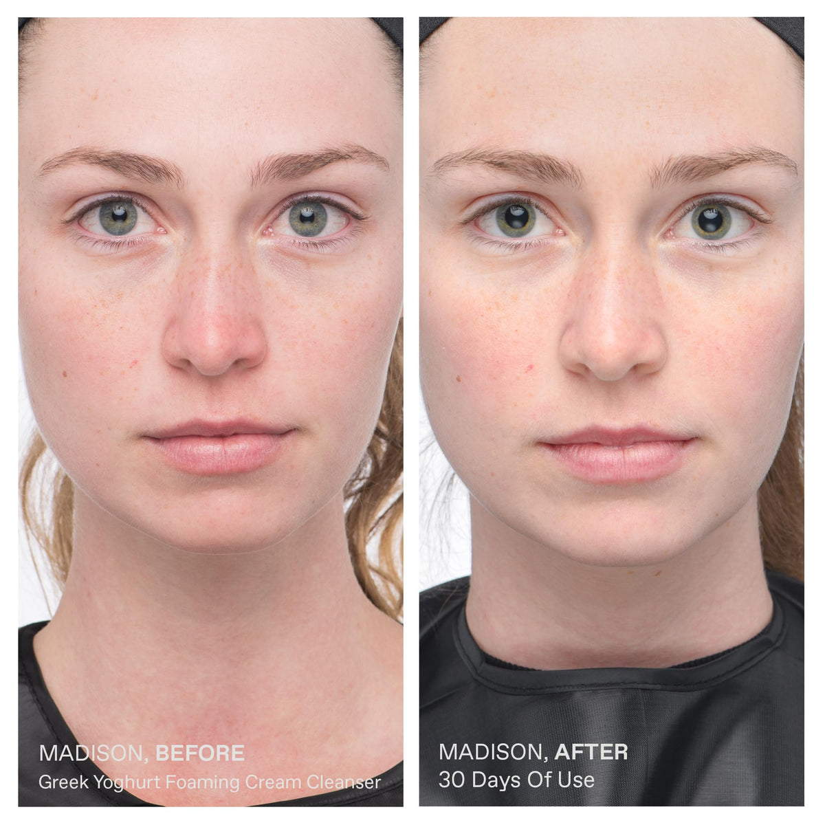 KORRES cleanser poured on hand showing creamy texture and hydration