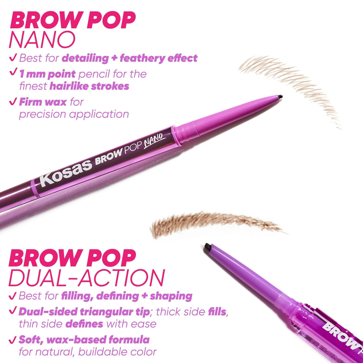 Kosas pencil styled on bathroom counter for grab-and-go morning routines