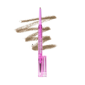Kosas Brow Pop pencil front view showing compact dual-ended design for portability