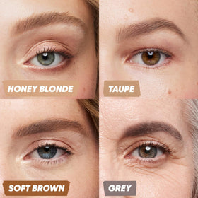 Kosas Brow Pop angled side view showing pencil length and cap security