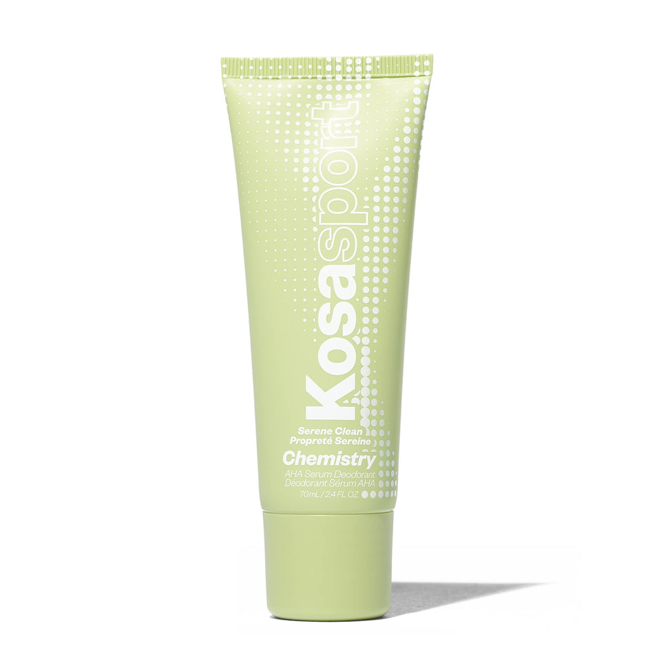 Kosas front packaging showing deodorant bottle and label, skincare benefit visible