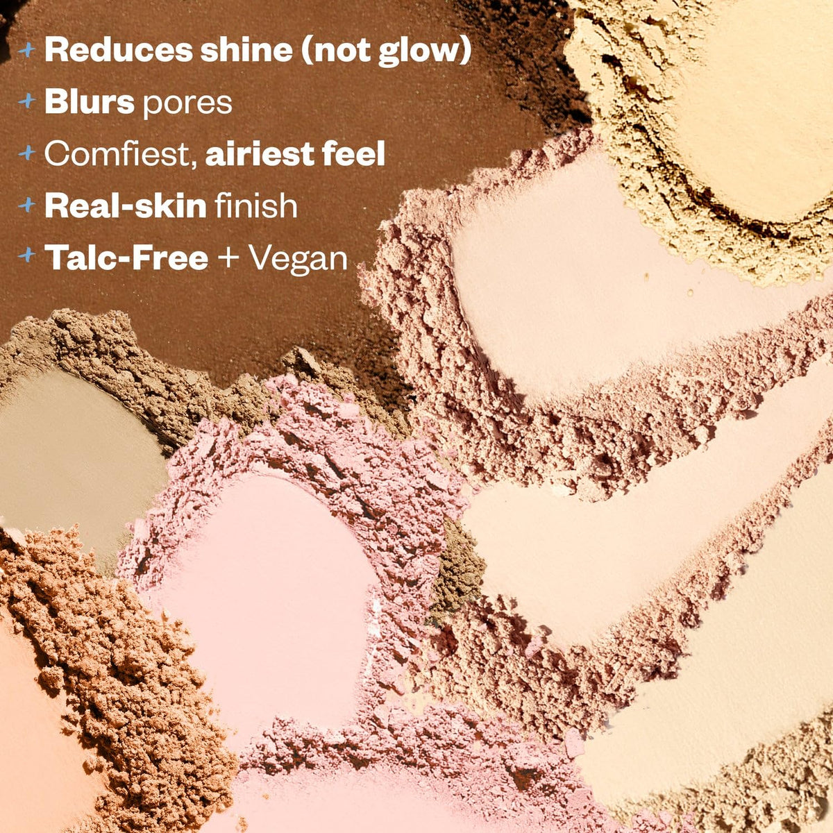 Kosas powder applied with brush demonstrating even application benefit
