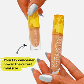 Kosas mini Revealer applied under eye showing natural brightening benefit