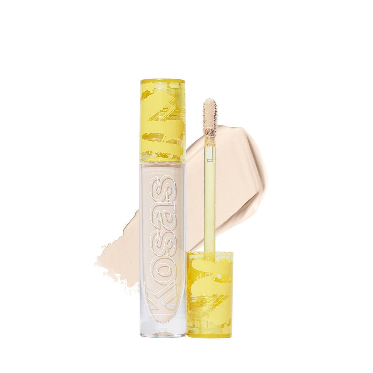 Kosas Revealer concealer tube front view showing shade label and compact packaging benefit